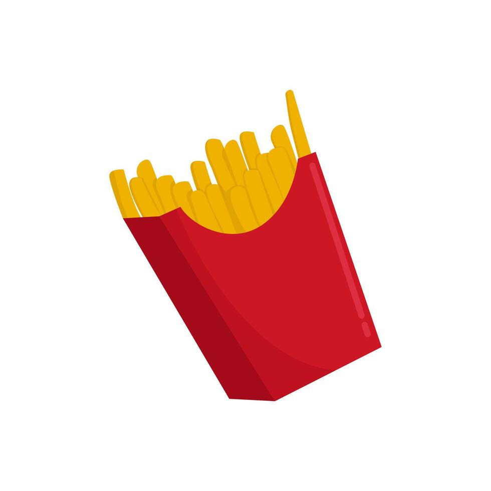 ilustración de papas fritas aislado sobre fondo blanco. vector