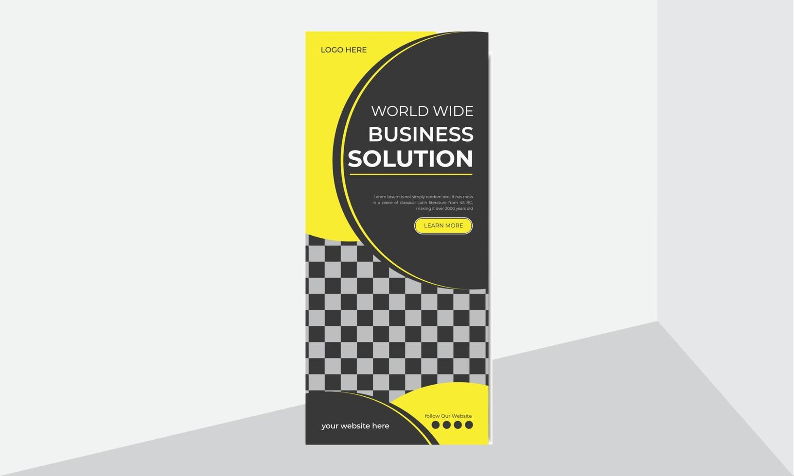 Modern Business Roll up pull up banner Standee design vector template