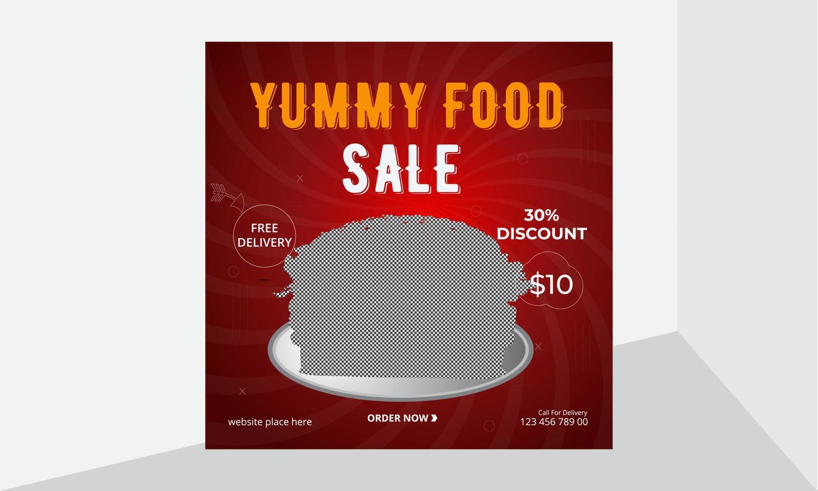 Food Special and Delicious food Social Media Poster and banner template vector