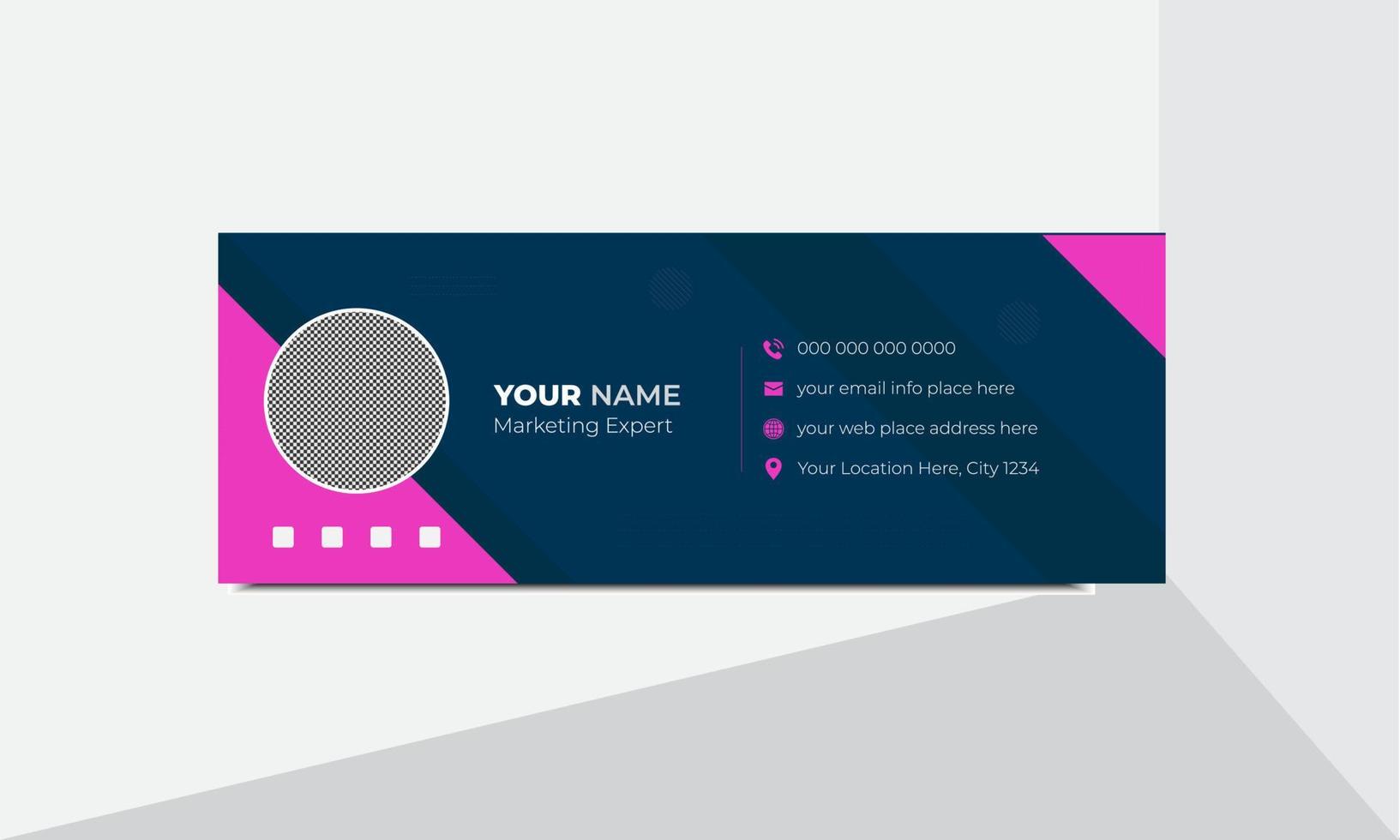 Modern creative email signature design or email footer design template vector