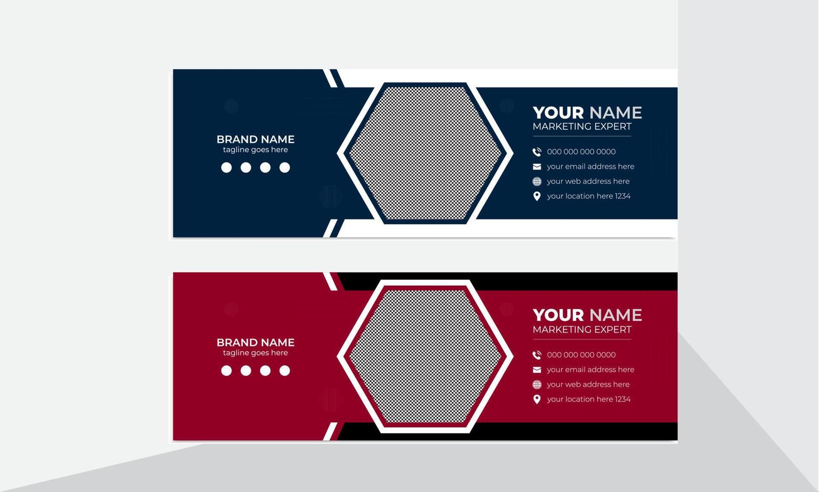 Modern creative email signature design or email footer design template vector