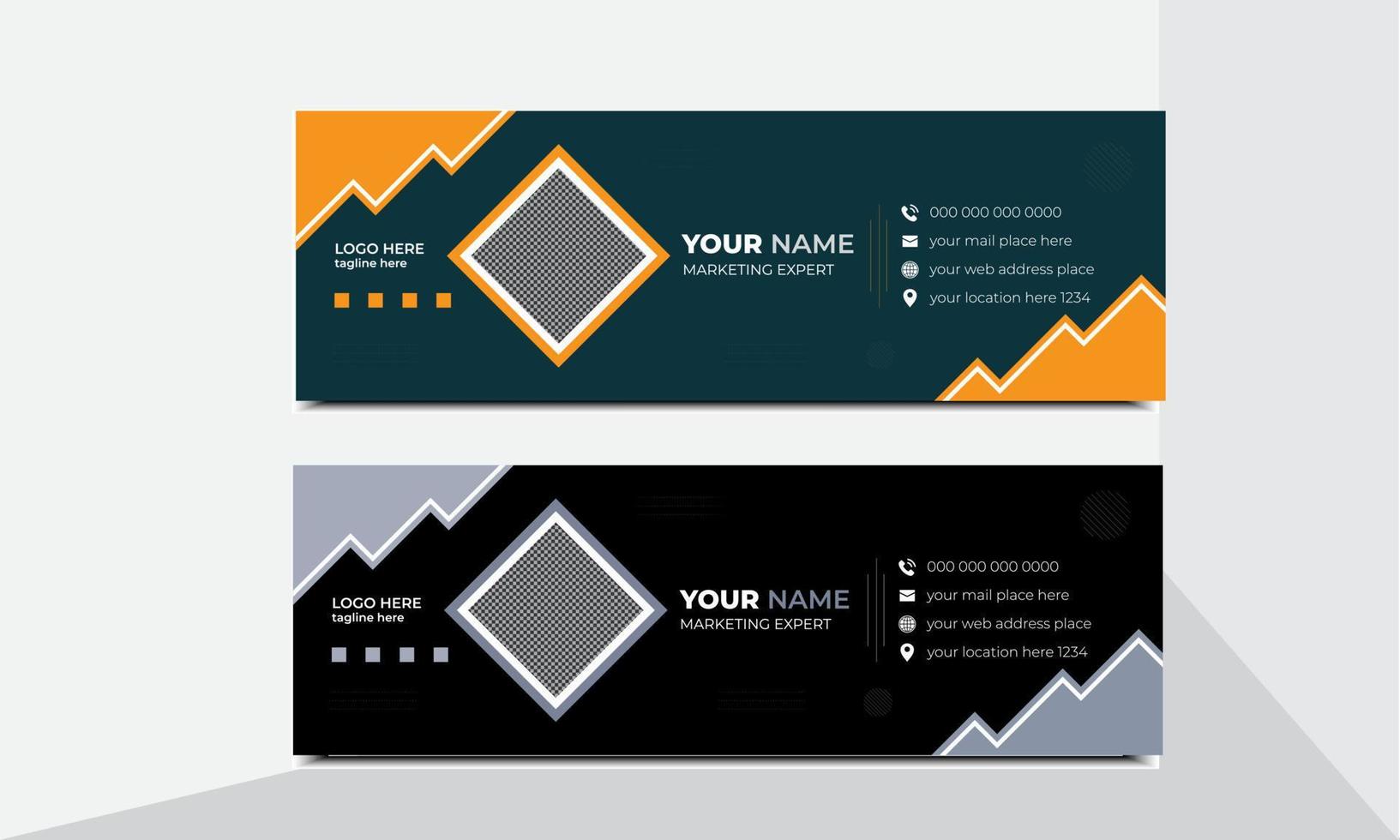 Modern creative email signature design or email footer design template vector