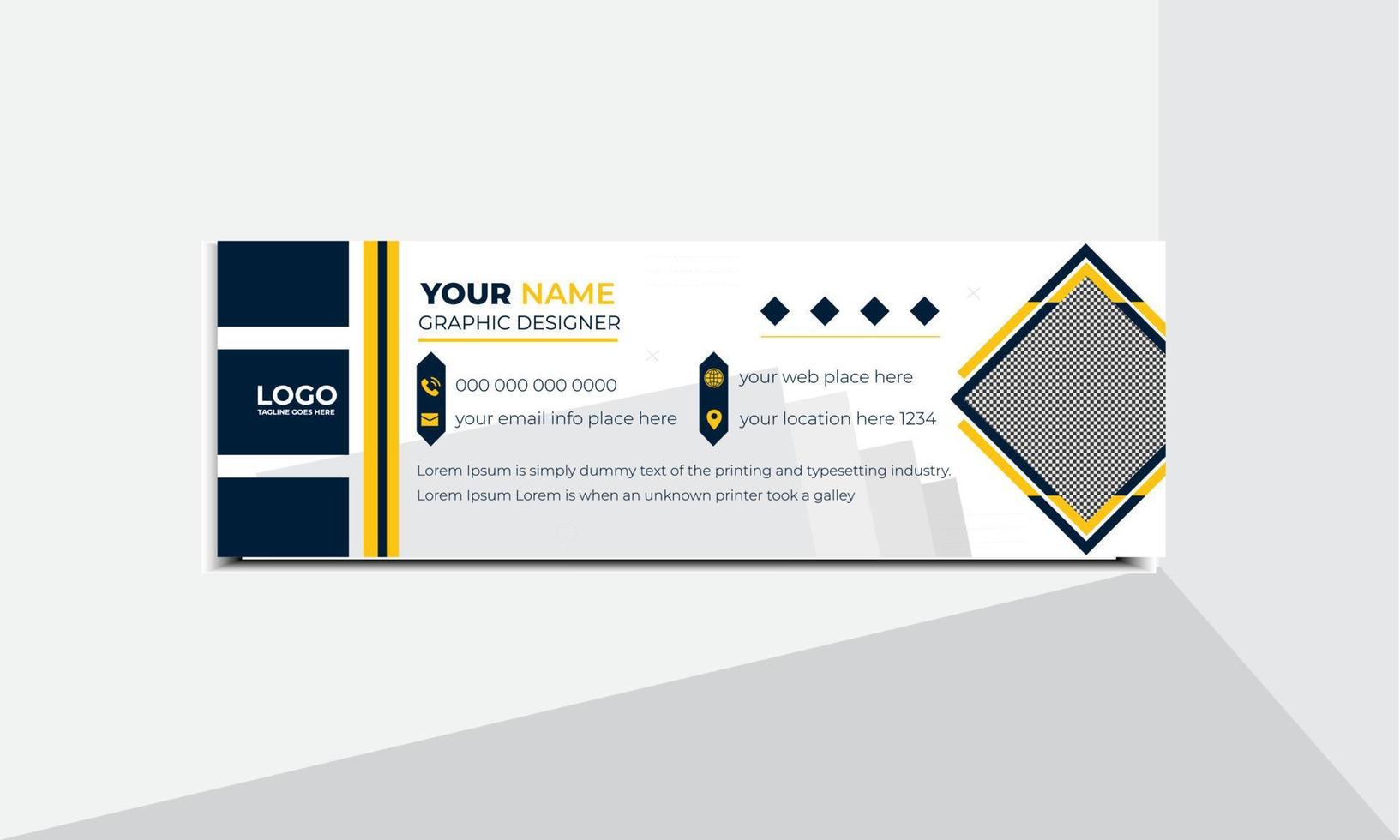 Modern creative email signature design or email footer design template vector