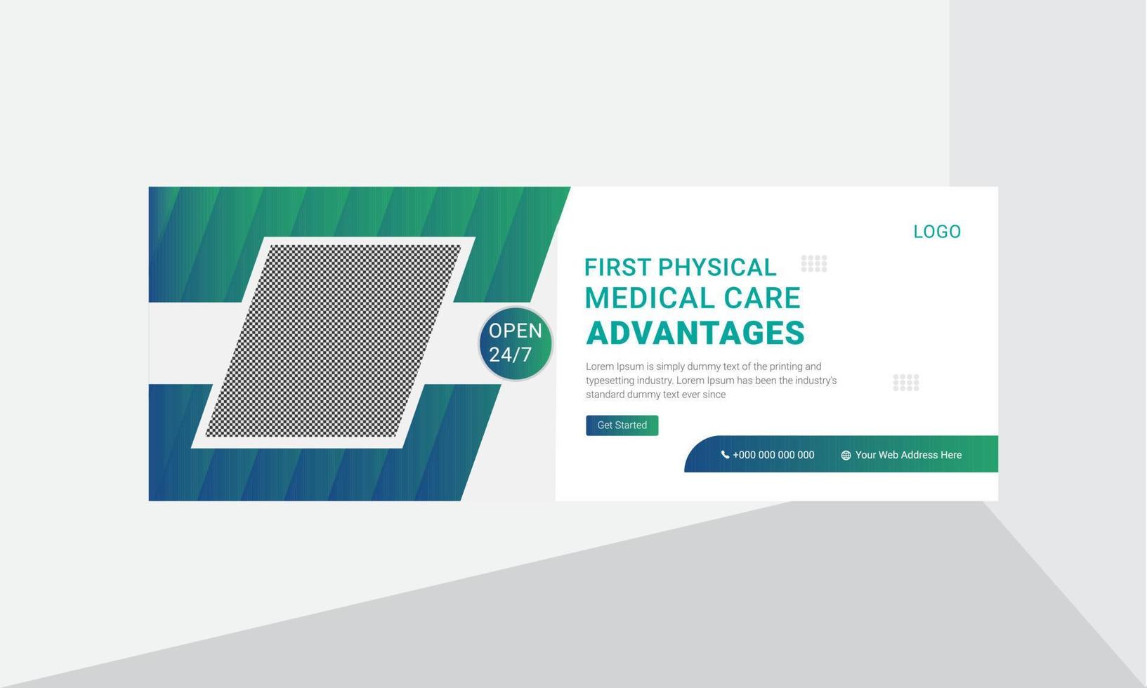 Multimedia marketing business agency Facebook cover design template vector