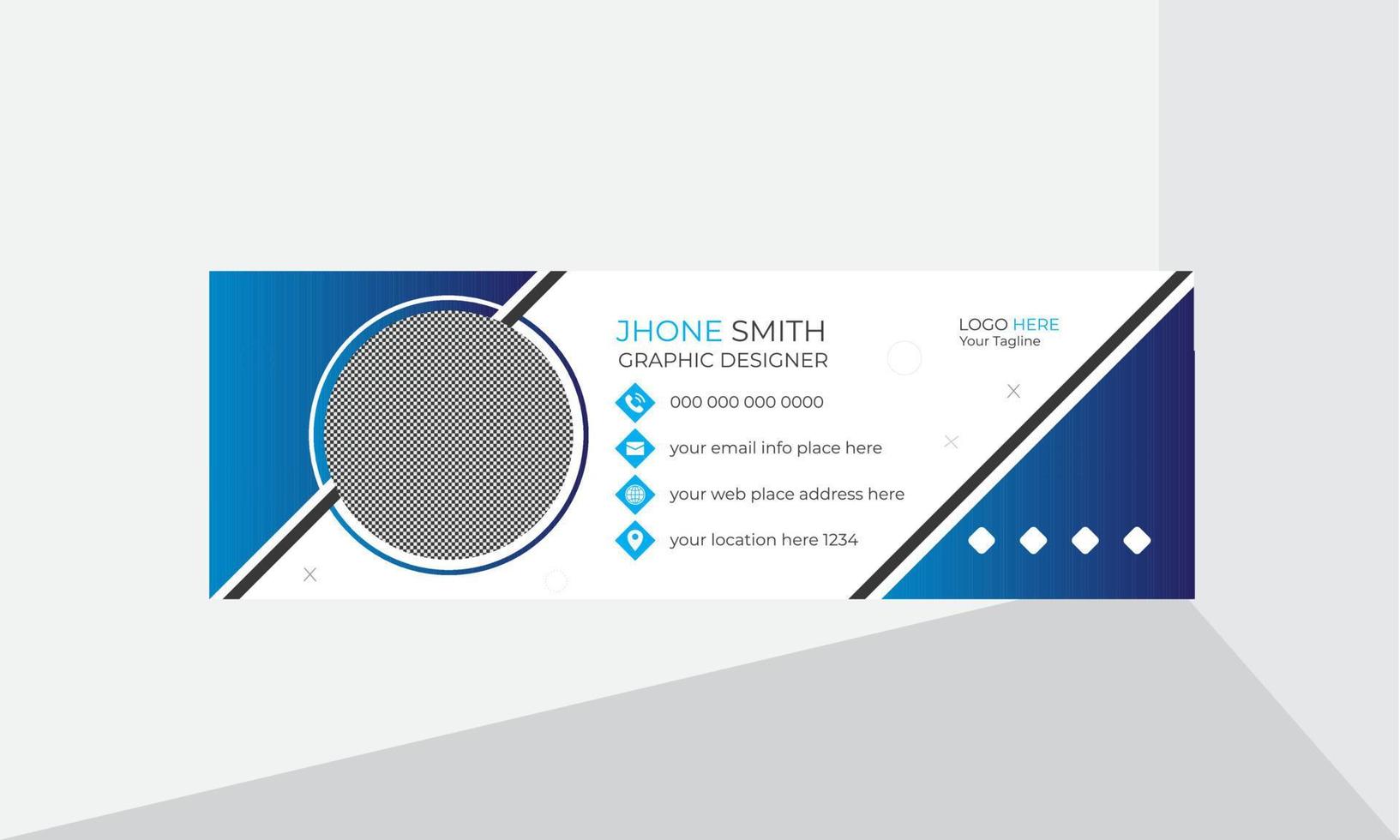 Modern creative email signature design or email footer design template vector