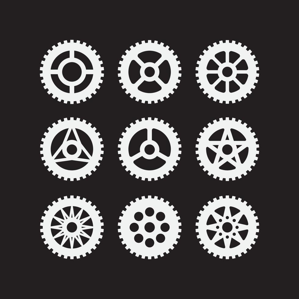 Gear bicycle set icon design. vector