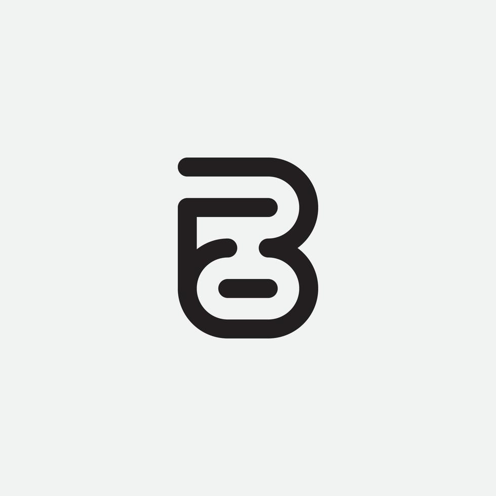 Initial FB monogram logo template. vector