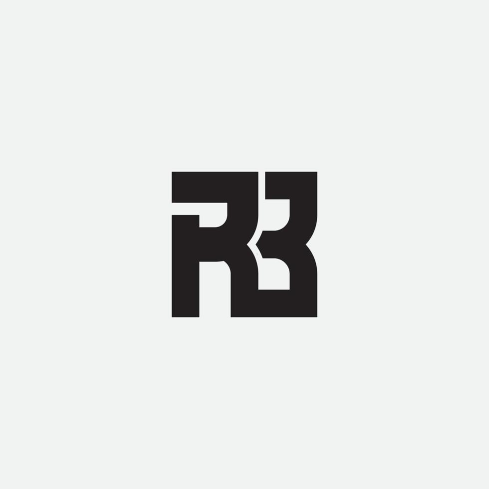 Initial RB monogram logo template. vector