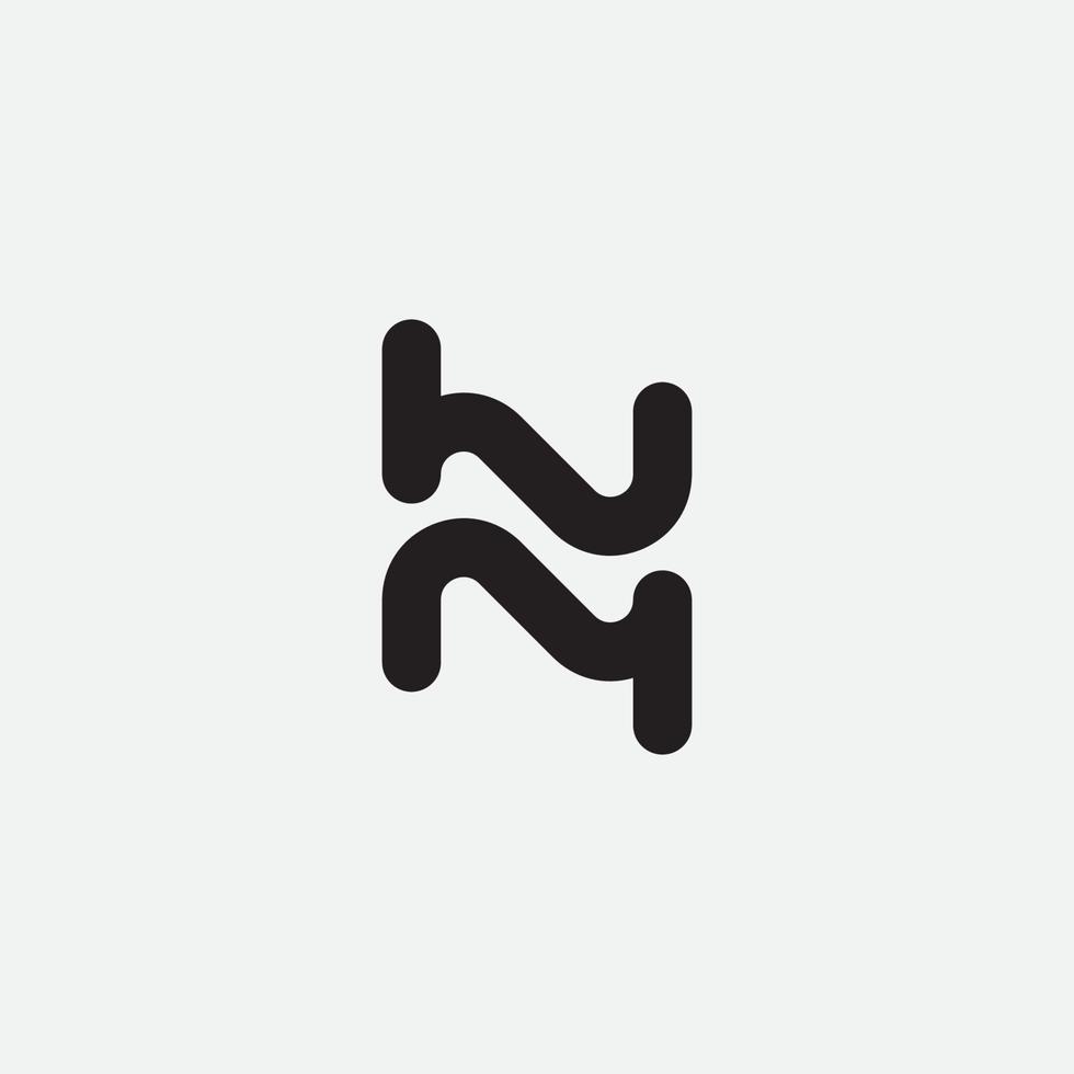 Initial N monogram logo template. vector