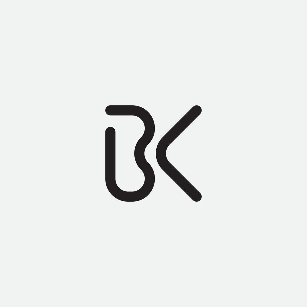 Initial BK monogram logo template. vector