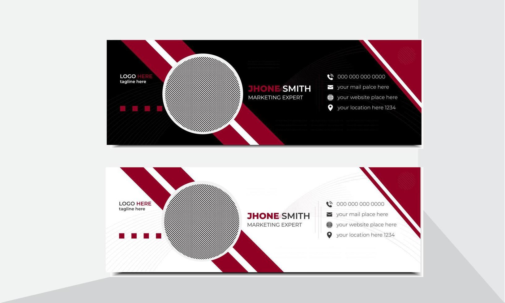 Modern creative email signature design or email footer design template vector