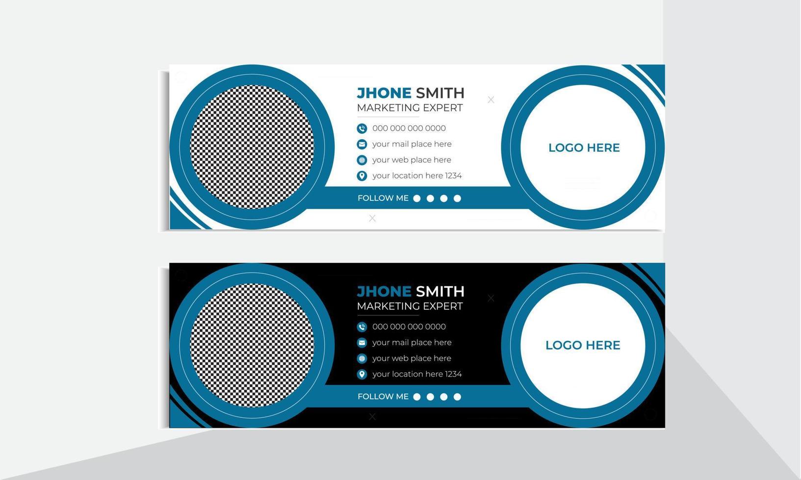 Modern creative email signature design or email footer design template vector