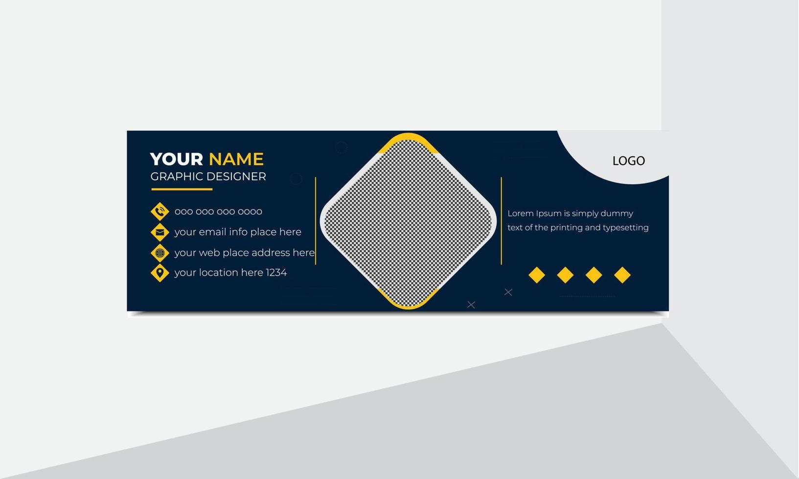 Modern creative email signature design or email footer design template vector