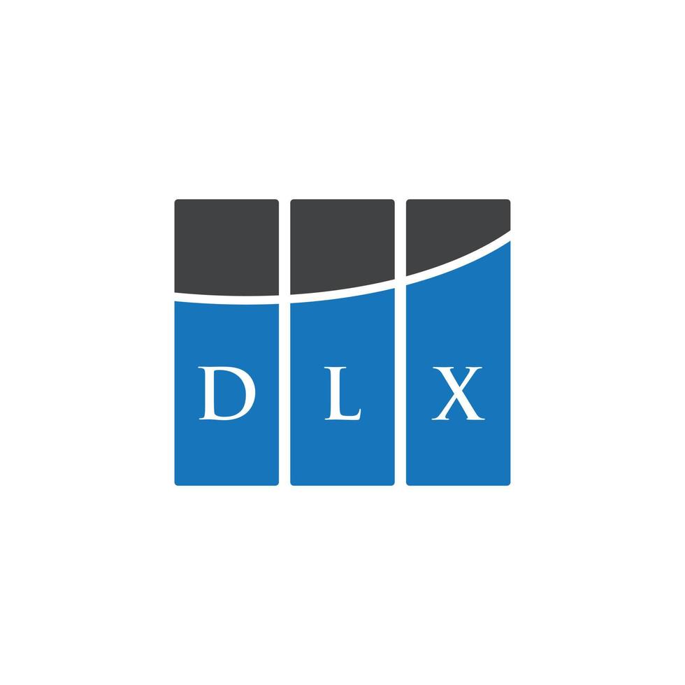 diseño de logotipo de letra dlx sobre fondo blanco. concepto de logotipo de letra de iniciales creativas dlx. diseño de letras dlx. vector