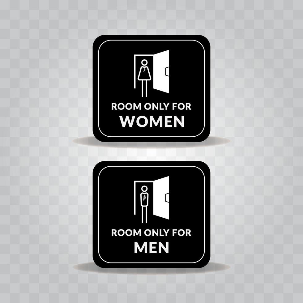 Room only for women and men sign graphic design vector illustration