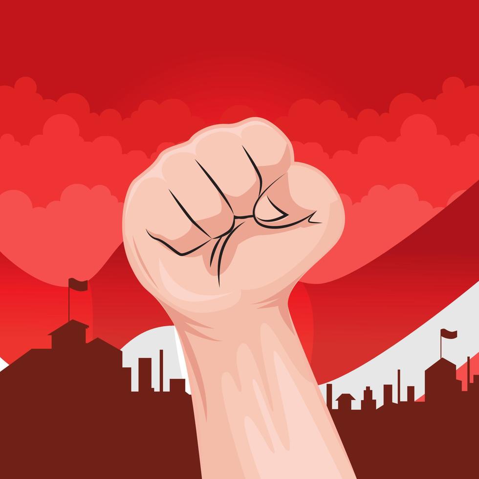 Indonesian independence day illustration design vector