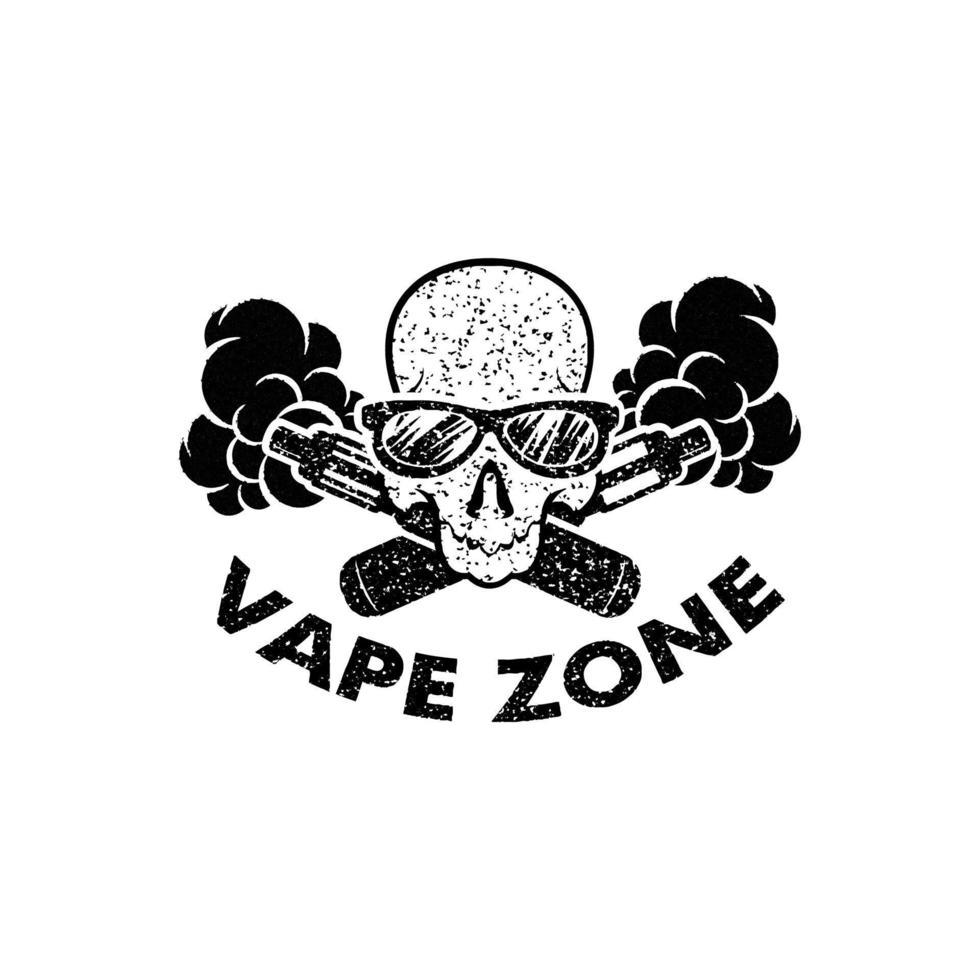 logotipo de calavera de vape, logotipo de la tienda de vape vector