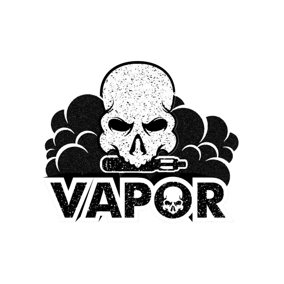 logotipo de calavera de vape, logotipo de la tienda de vape vector