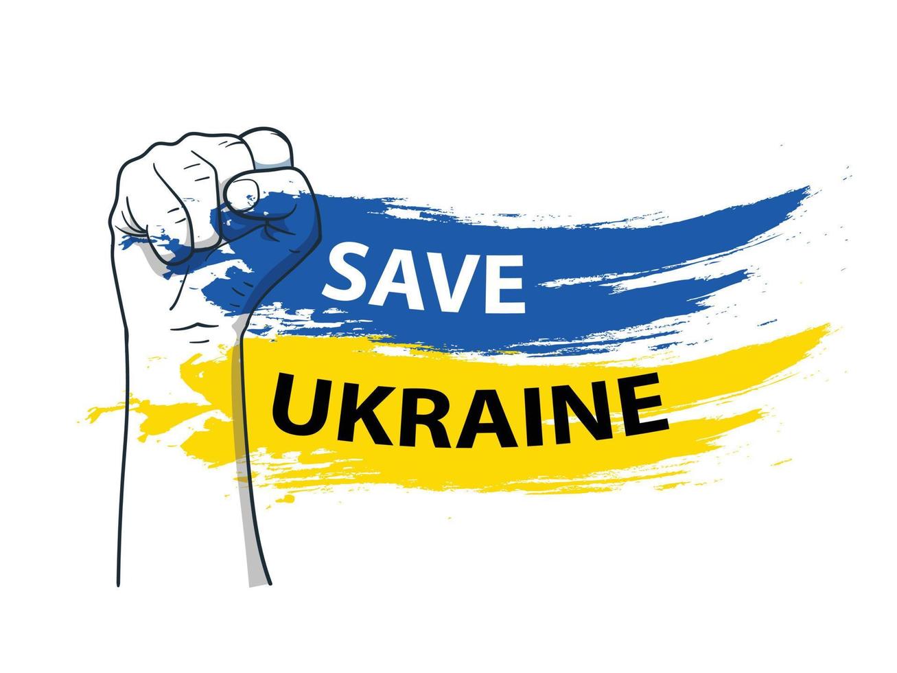 salvar a ucrania, detener el concepto de guerra vector