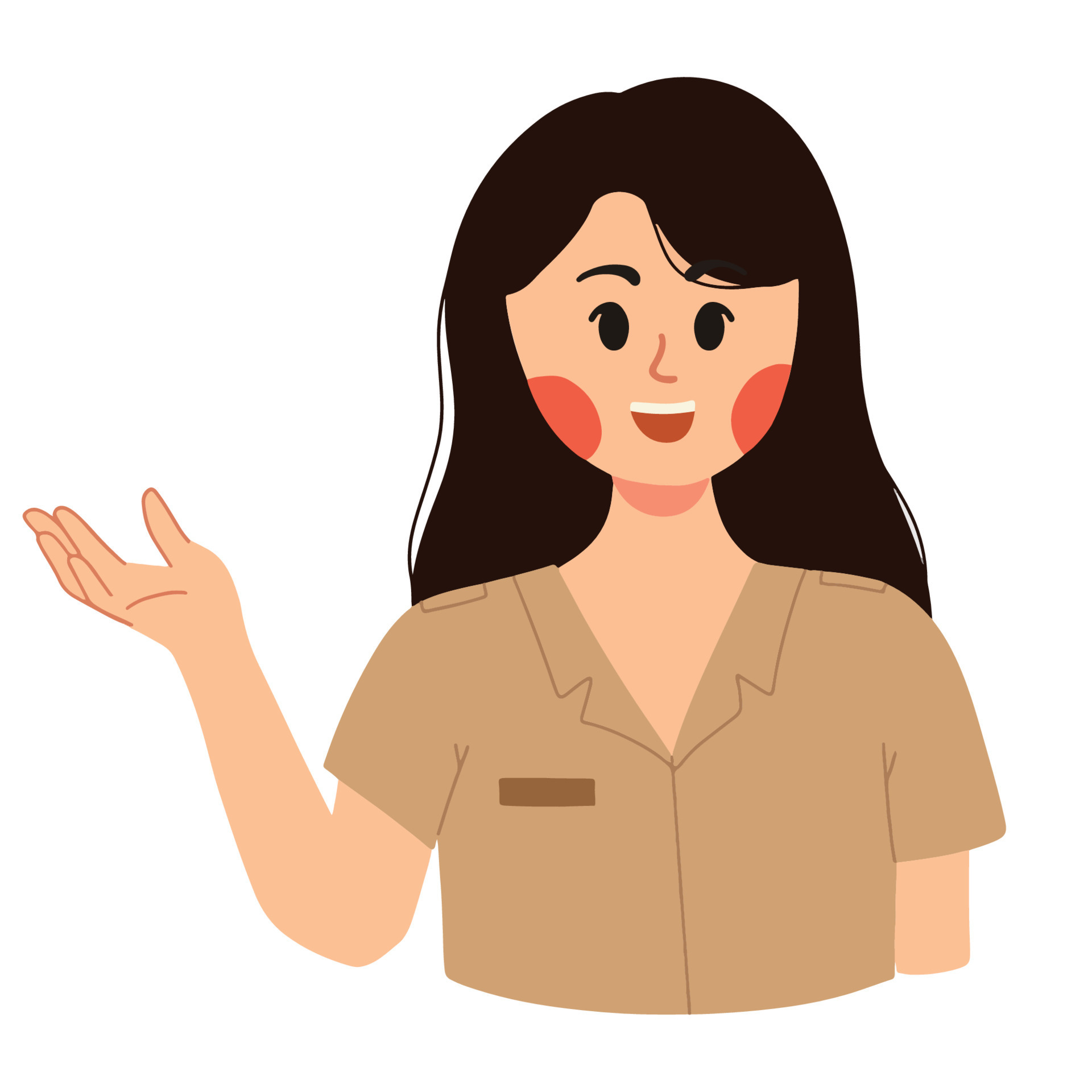 a portrait of civil servant explaining things illustration 9572005