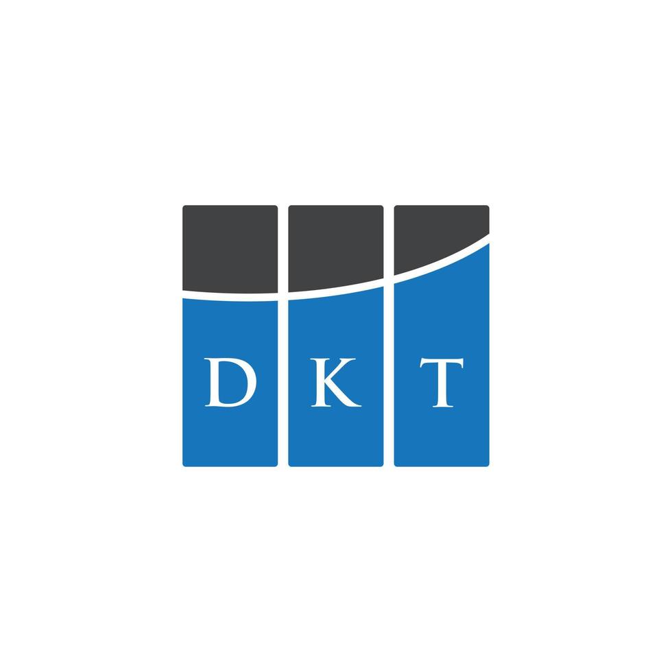 diseño de logotipo de letra dkt sobre fondo blanco. concepto de logotipo de letra de iniciales creativas dkt. diseño de letras dkt. vector