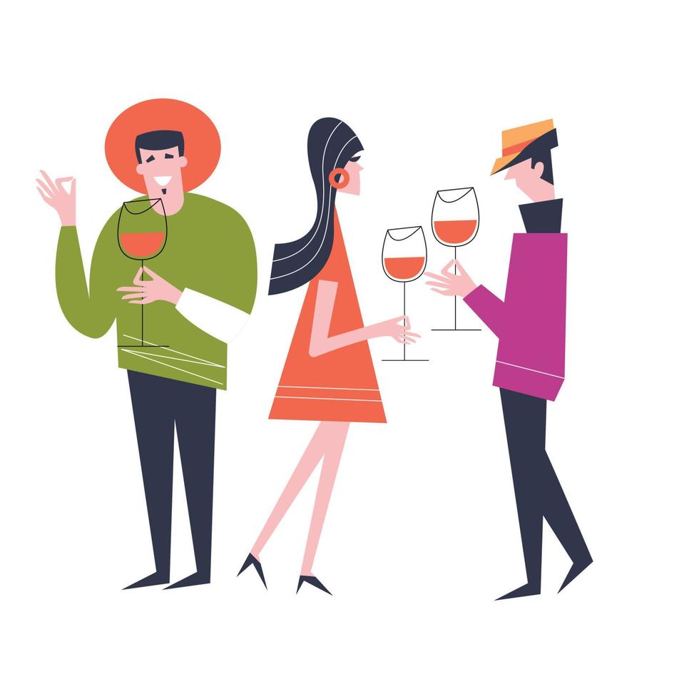 Beaujolais Nouveau Wine Festival. Vector illustration, a set of design elements for a wine festival.