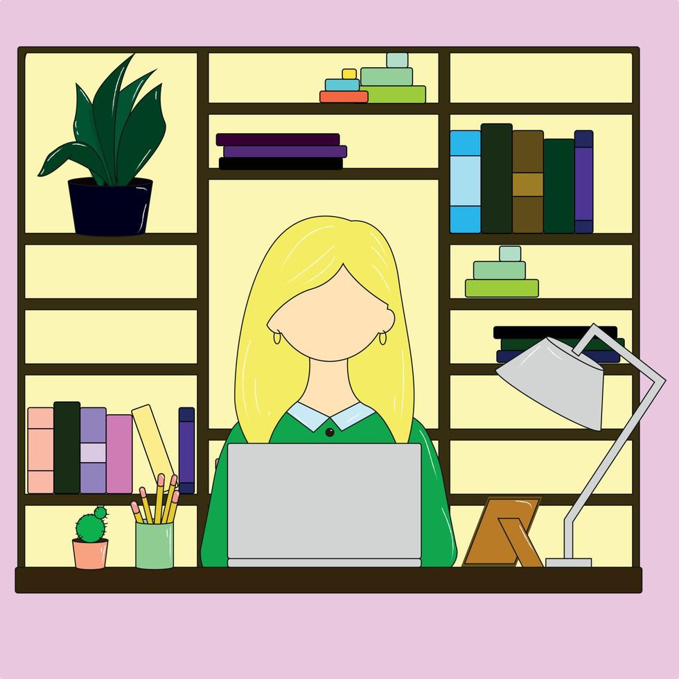 workflow of an employee in the office vector