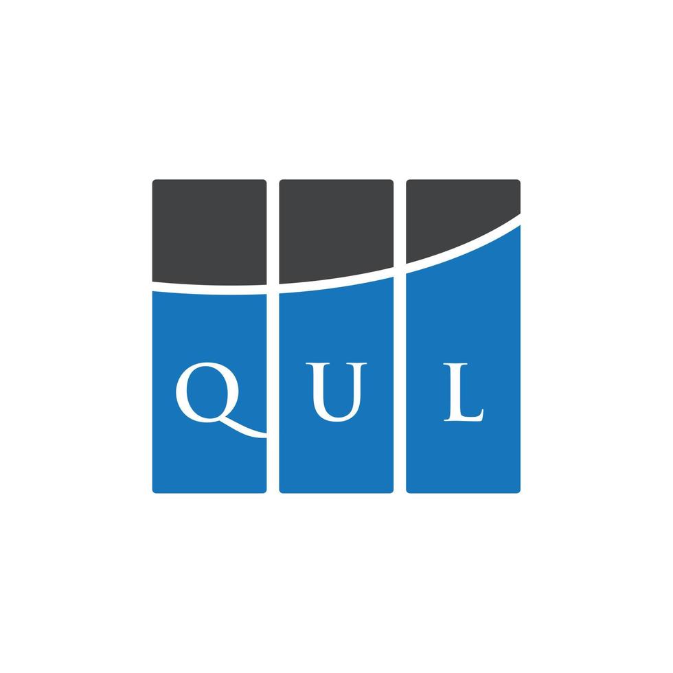. QUL creative initials letter logo concept. QUL letter design.QUL letter logo design on WHITE background. QUL creative initials letter logo concept. QUL letter design. vector