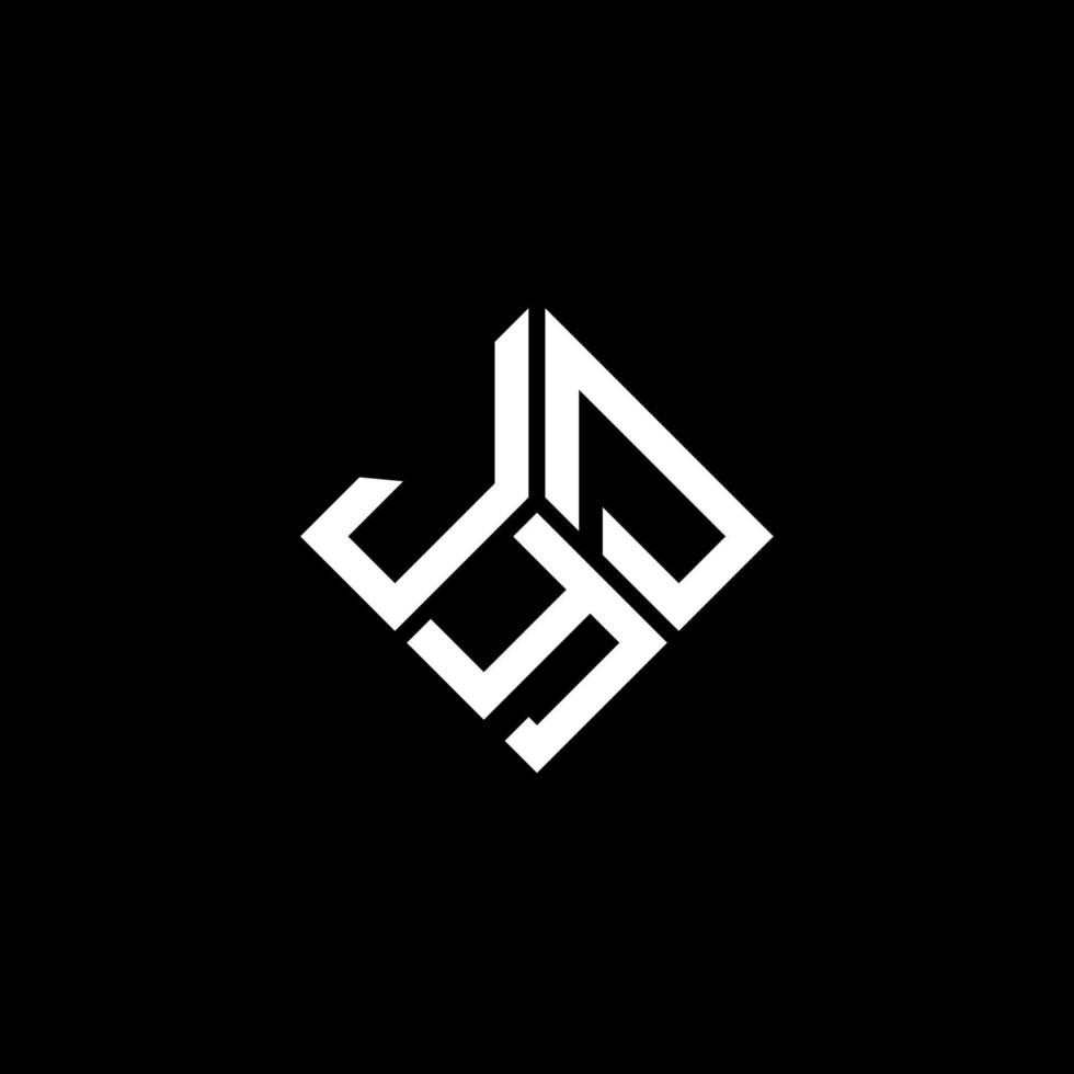 JYD letter logo design on black background. JYD creative initials letter logo concept. JYD letter design. vector