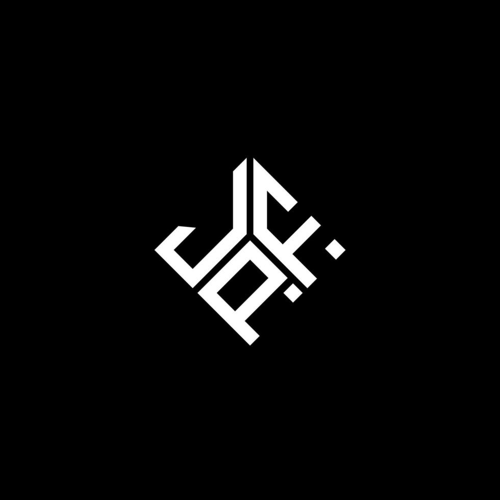 JPF letter logo design on black background. JPF creative initials letter logo concept. JPF letter design. vector
