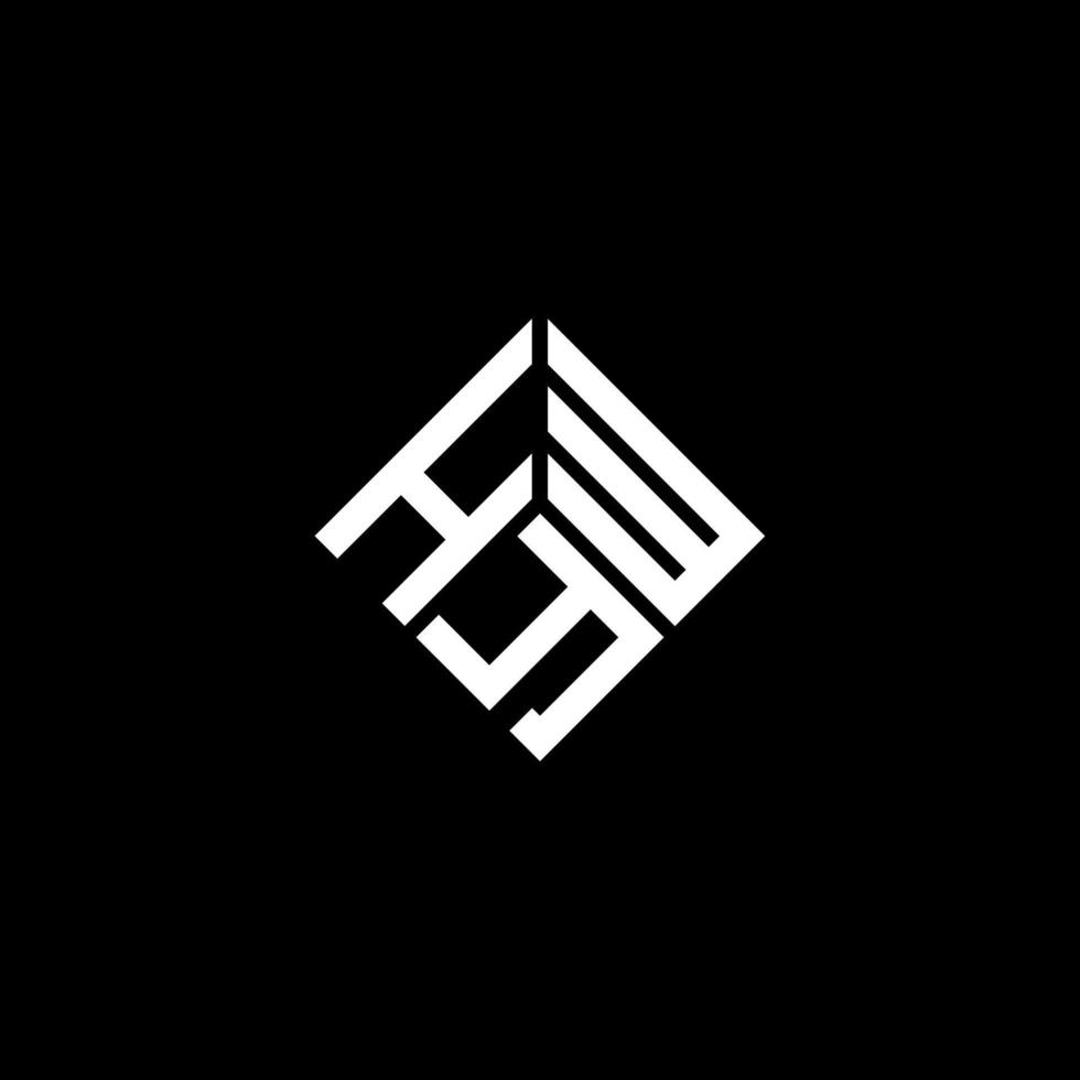 HYW letter logo design on black background. HYW creative initials letter logo concept. HYW letter design. vector