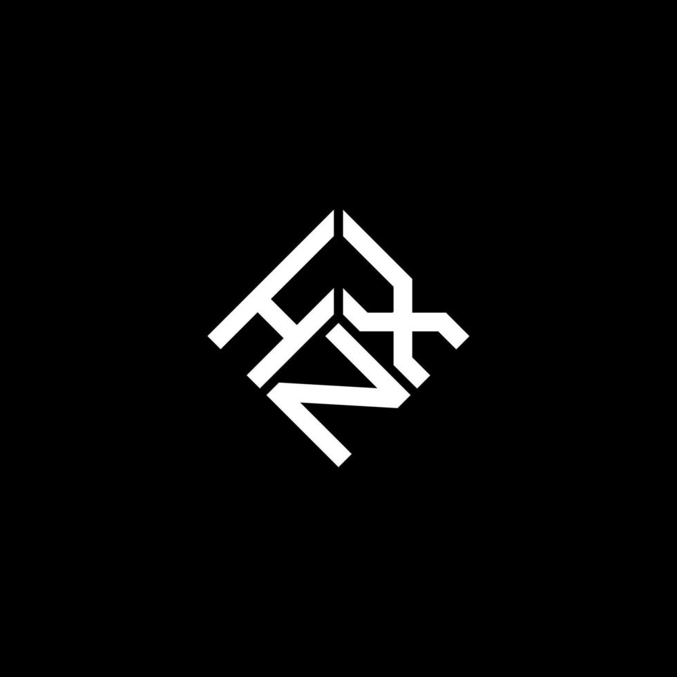 diseño del logotipo de la letra hnx sobre fondo negro. concepto de logotipo de letra de iniciales creativas hnx. diseño de letras hx. vector