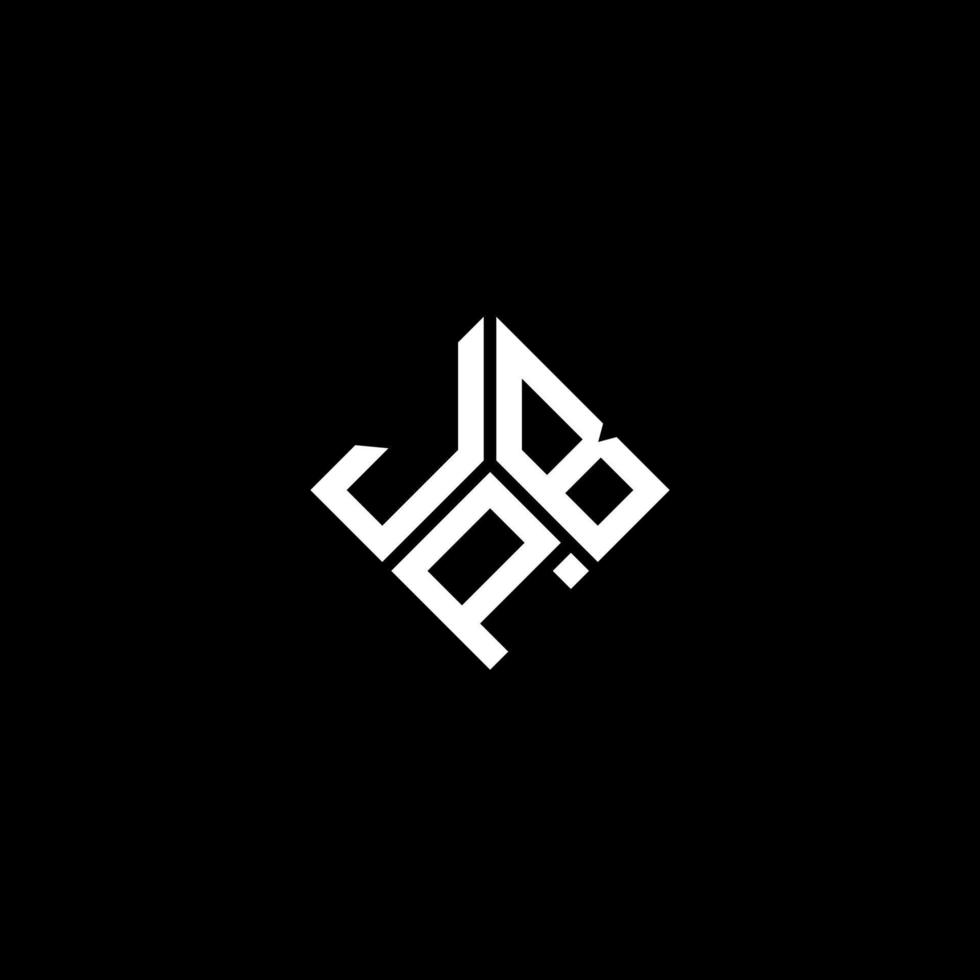 JPB letter logo design on black background. JPB creative initials letter logo concept. JPB letter design. vector