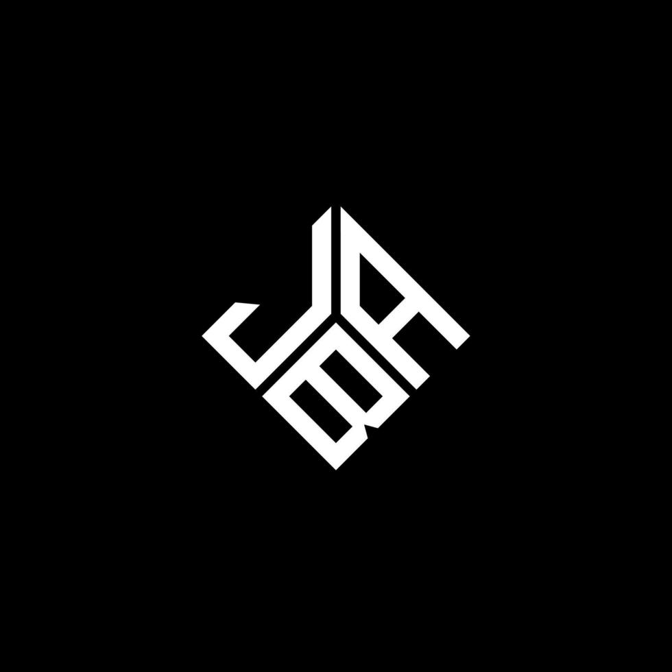 JBA letter logo design on black background. JBA creative initials letter logo concept. JBA letter design. vector
