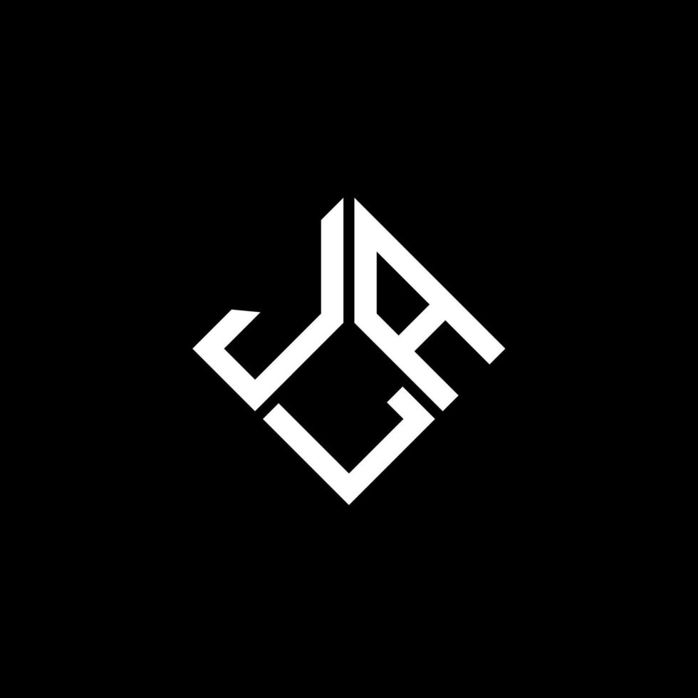 JLA letter logo design on black background. JLA creative initials letter logo concept. JLA letter design. vector