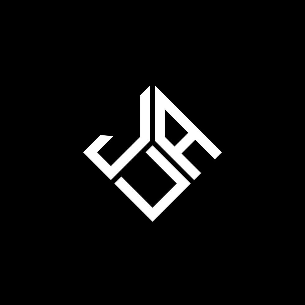 JUA letter logo design on black background. JUA creative initials letter logo concept. JUA letter design. vector