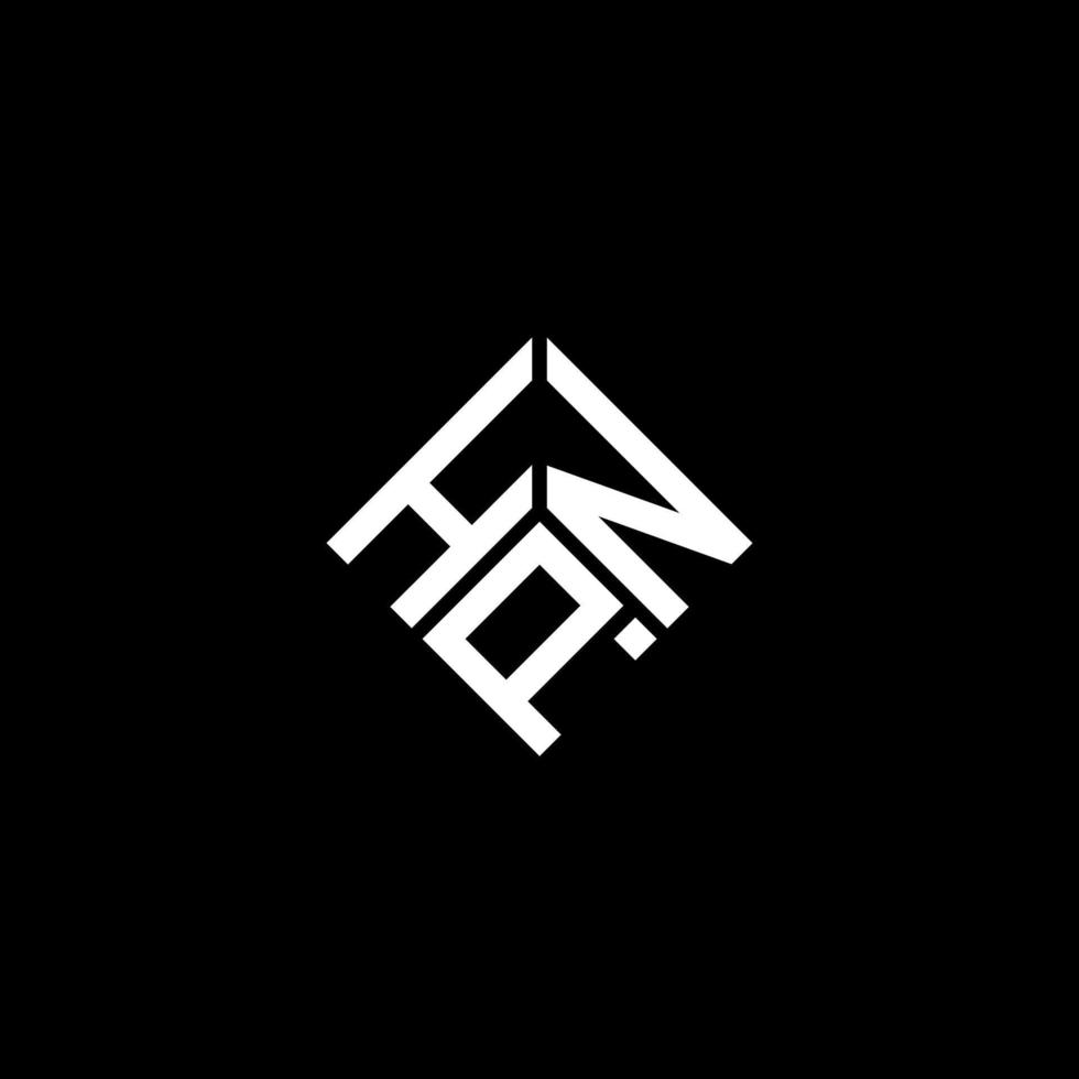 HPN letter logo design on black background. HPN creative initials letter logo concept. HPN letter design. vector