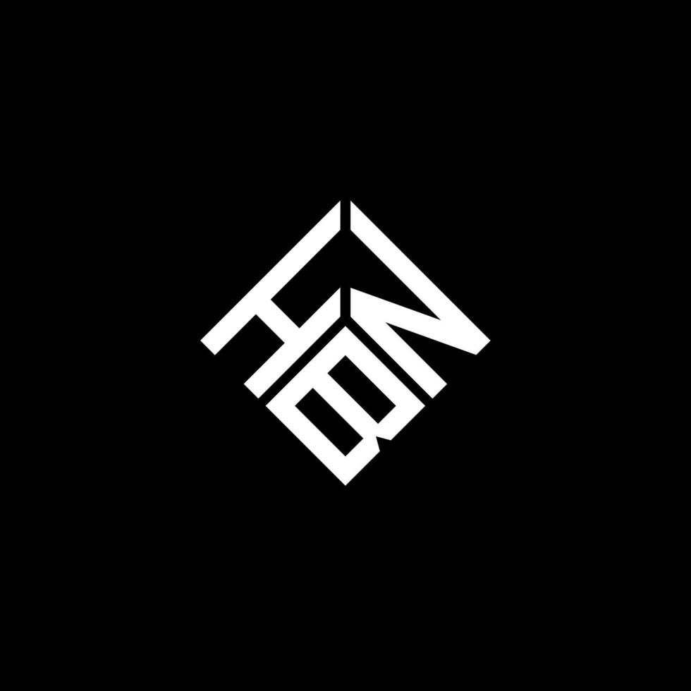 HBN letter logo design on black background. HBN creative initials letter logo concept. HBN letter design. vector