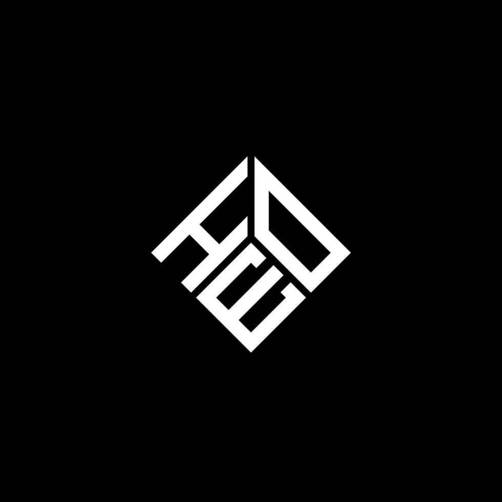 HEO letter logo design on black background. HEO creative initials letter logo concept. HEO letter design. vector