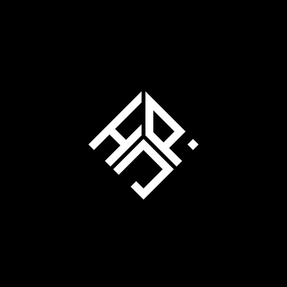 diseño de logotipo de letra hjp sobre fondo negro. concepto de logotipo de letra de iniciales creativas hjp. diseño de letras hjp. vector