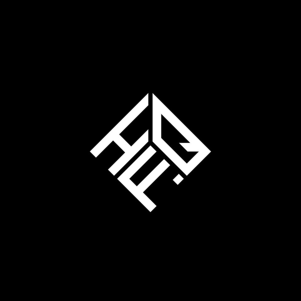 diseño de logotipo de letra hfq sobre fondo negro. concepto de logotipo de letra de iniciales creativas hfq. diseño de letras hfq. vector