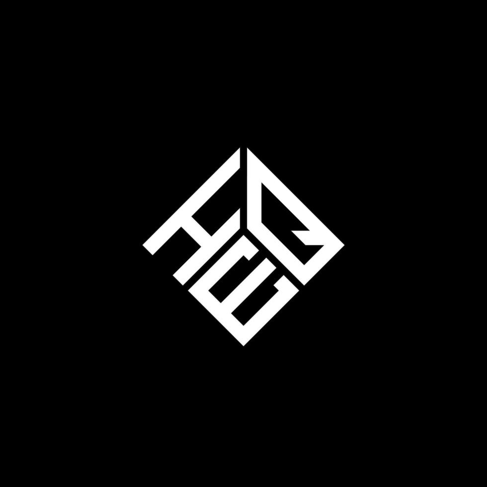 diseño de logotipo de letra heq sobre fondo negro. concepto de logotipo de letra de iniciales creativas heq. diseño de letras heq. vector