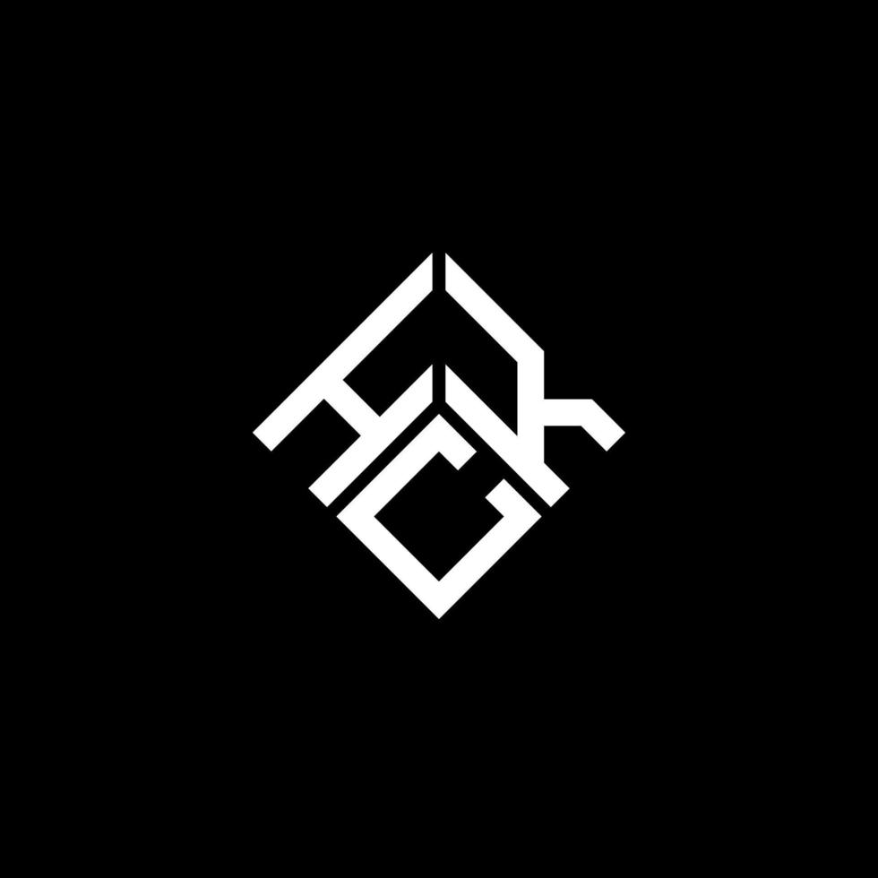 diseño del logotipo de la letra hck sobre fondo negro. concepto de logotipo de letra de iniciales creativas hck. diseño de letras hck. vector