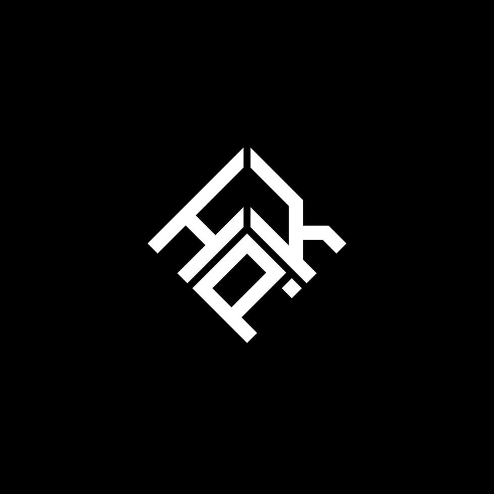 diseño de logotipo de letra hpk sobre fondo negro. concepto de logotipo de letra de iniciales creativas hpk. diseño de letras hpk. vector