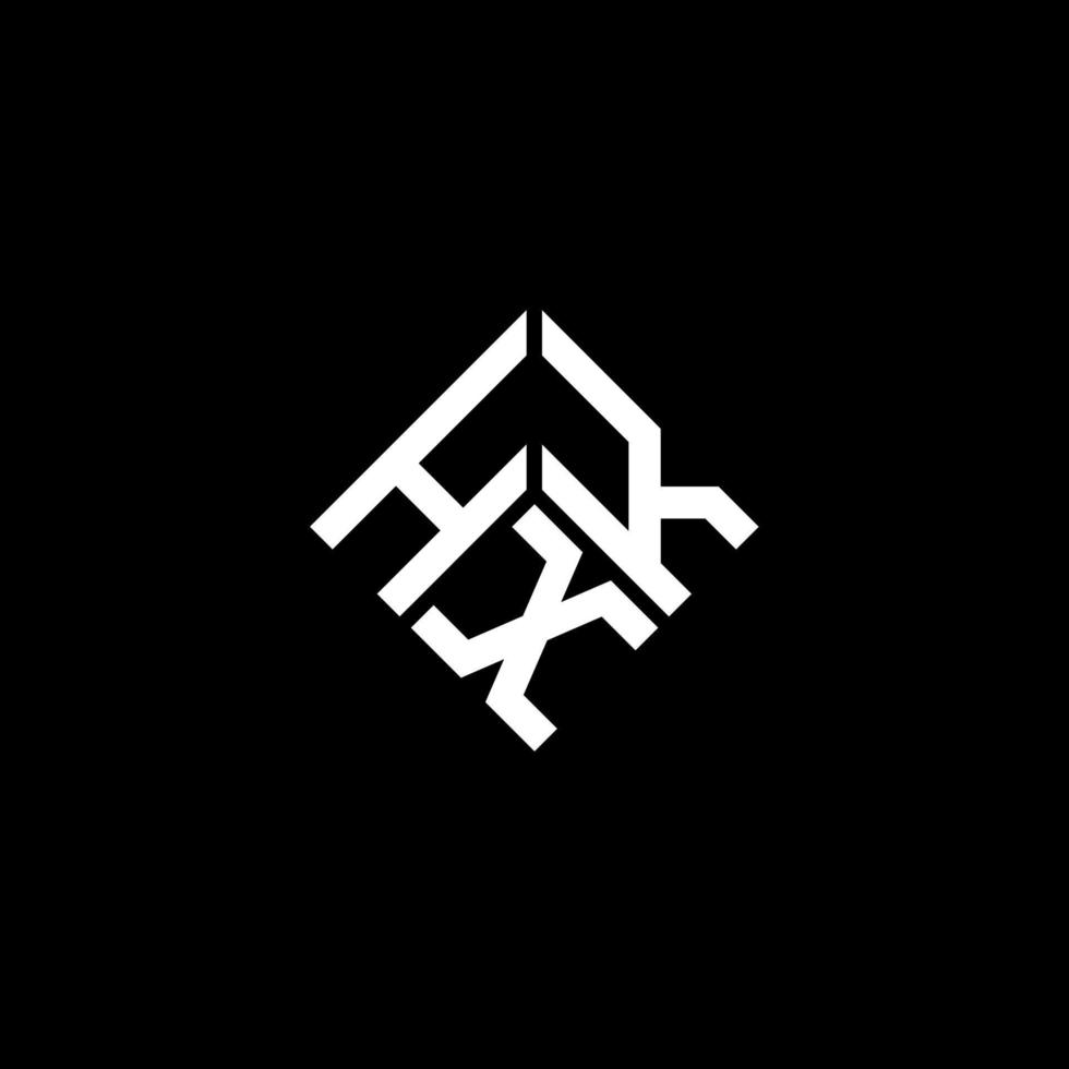 HXK letter logo design on black background. HXK creative initials letter logo concept. HXK letter design. vector