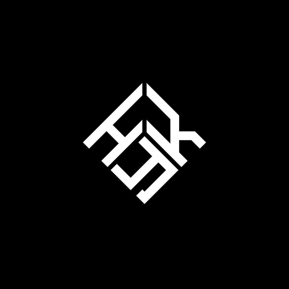 HYK letter logo design on black background. HYK creative initials letter logo concept. HYK letter design. vector