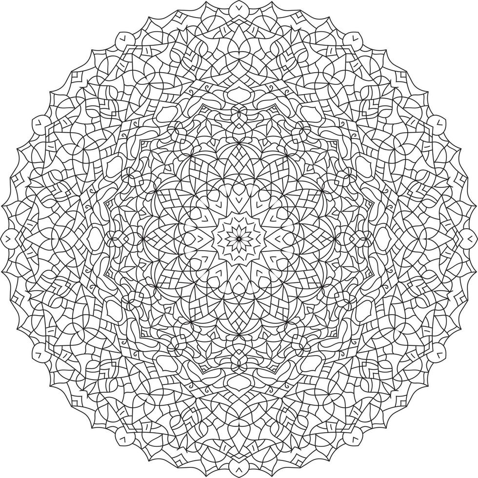 Vector hand drawn doodle mandala. Mehendi, tattoo, decoration, Henna, Coloring book page.