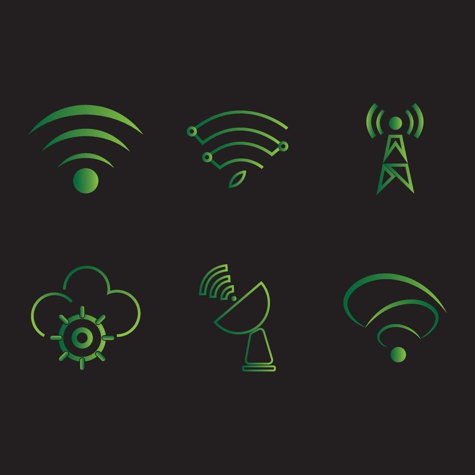 Signal and wifi icon. Wi-fi connection. vector