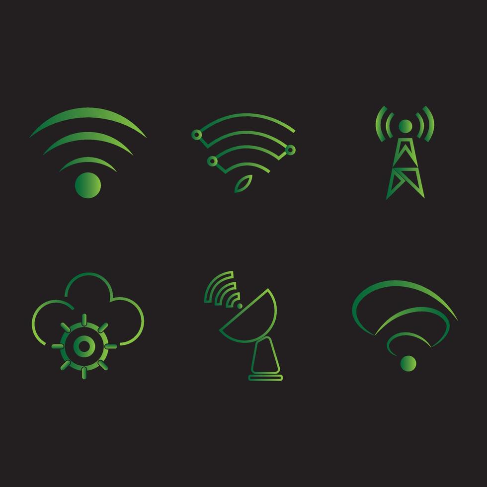 icono de señal y wifi. conexión wifi. vector