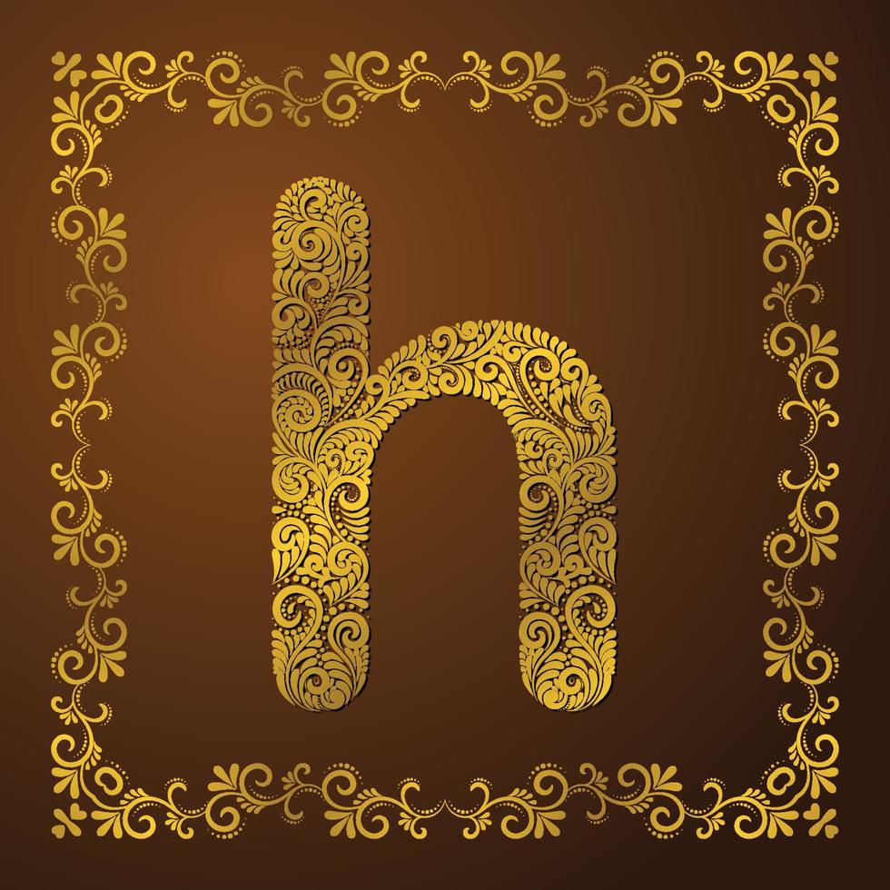 F Latter Art Using Custom Brush Art and Beautiful Frame Background vector